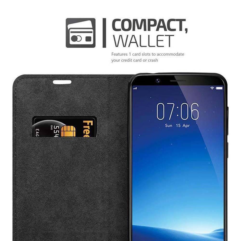 Cadorabo Hülle für Vivo Y71 Schutz Hülle in Rot Handyhülle Etui Case Cover Magnetverschluss