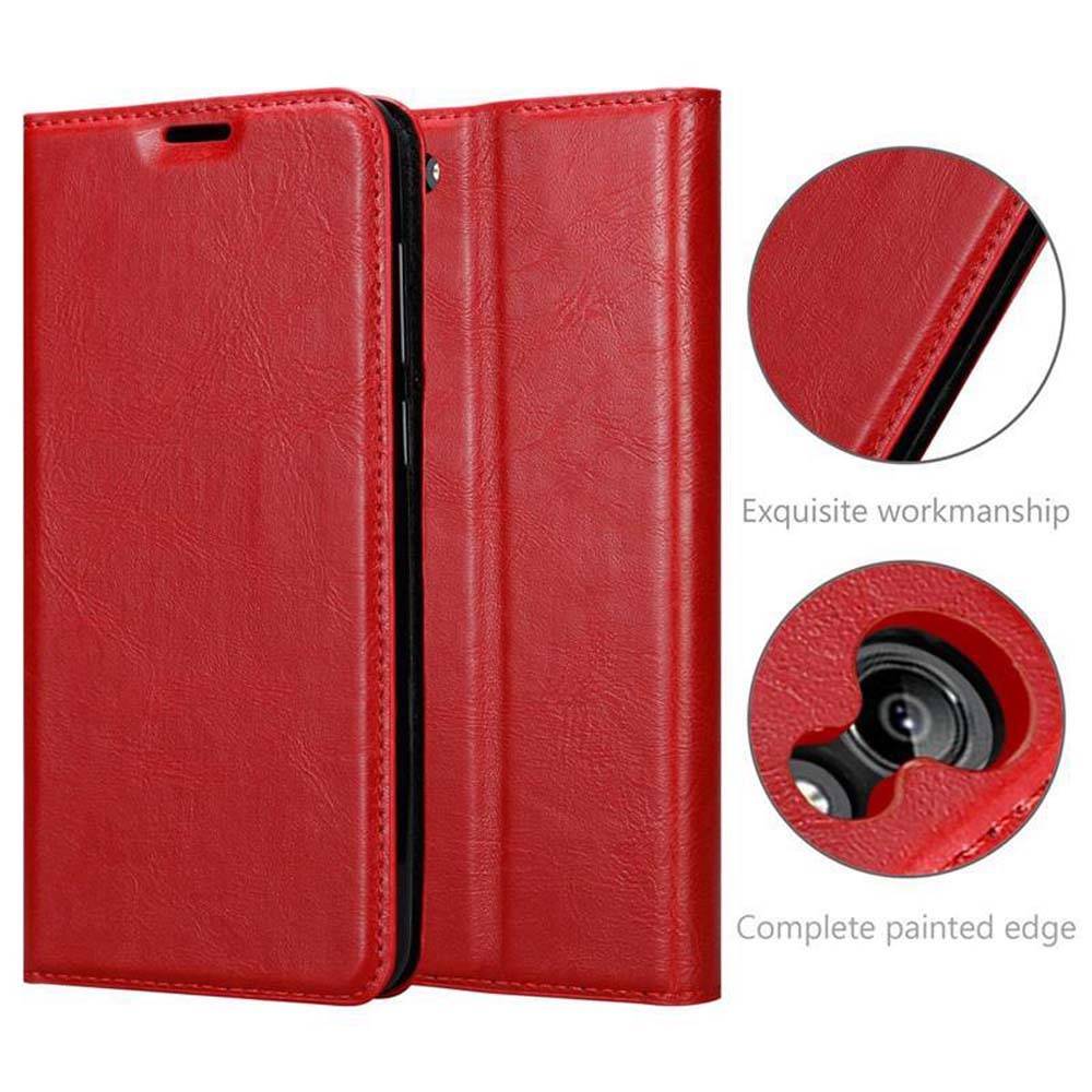 Cadorabo Hülle für Vivo Y71 Schutz Hülle in Rot Handyhülle Etui Case Cover Magnetverschluss
