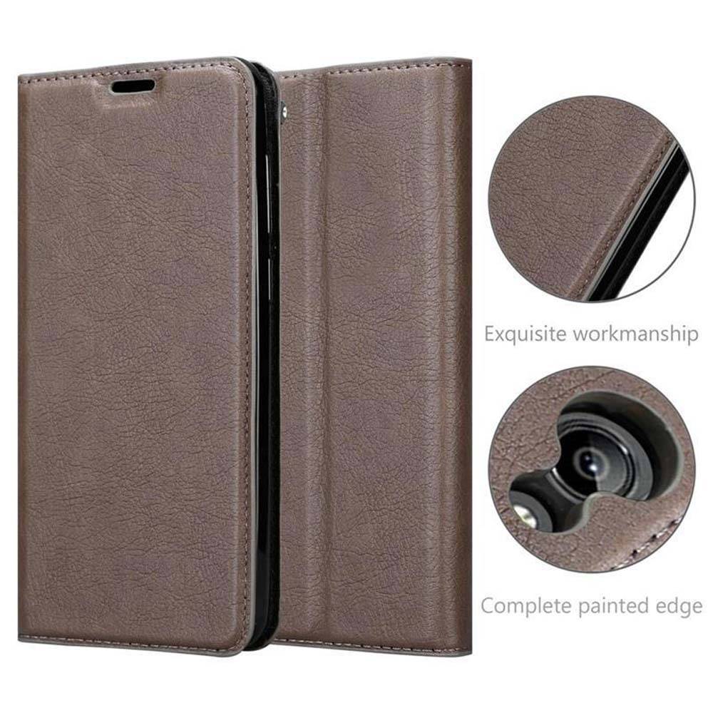 Cadorabo Hülle für Vivo Y71 Schutz Hülle in Braun Handyhülle Etui Case Cover Magnetverschluss