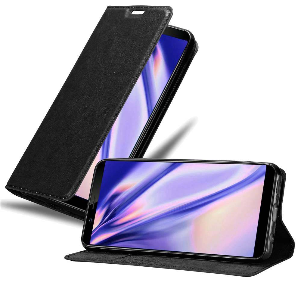 Cadorabo Hülle für Vivo Y71 Schutz Hülle in Schwarz Handyhülle Etui Case Cover Magnetverschluss