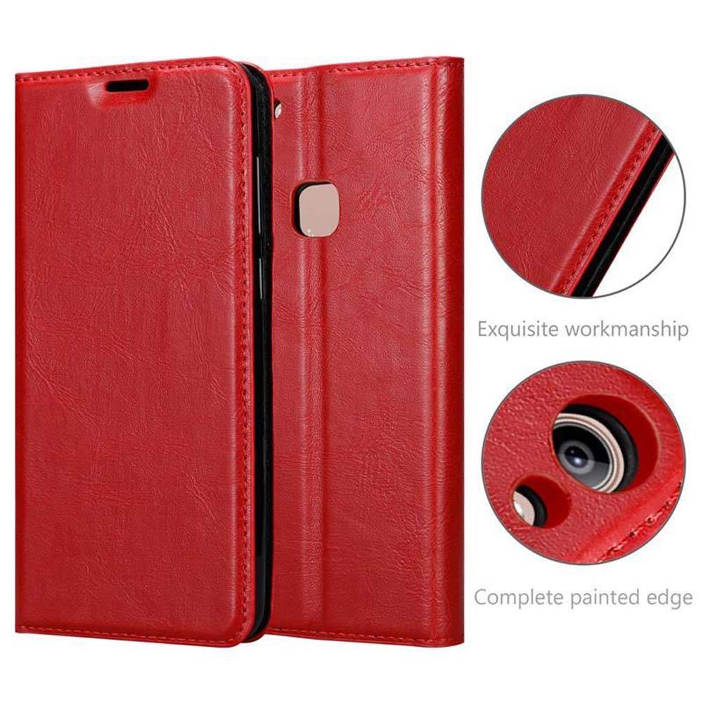 Cadorabo Hülle für Vivo Y81i Schutz Hülle in Rot Handyhülle Etui Case Cover Magnetverschluss