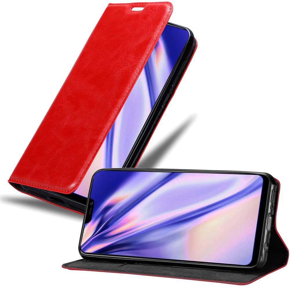 Cadorabo Hülle für Vivo Y85 Schutz Hülle in Rot Handyhülle Etui Case Cover Magnetverschluss