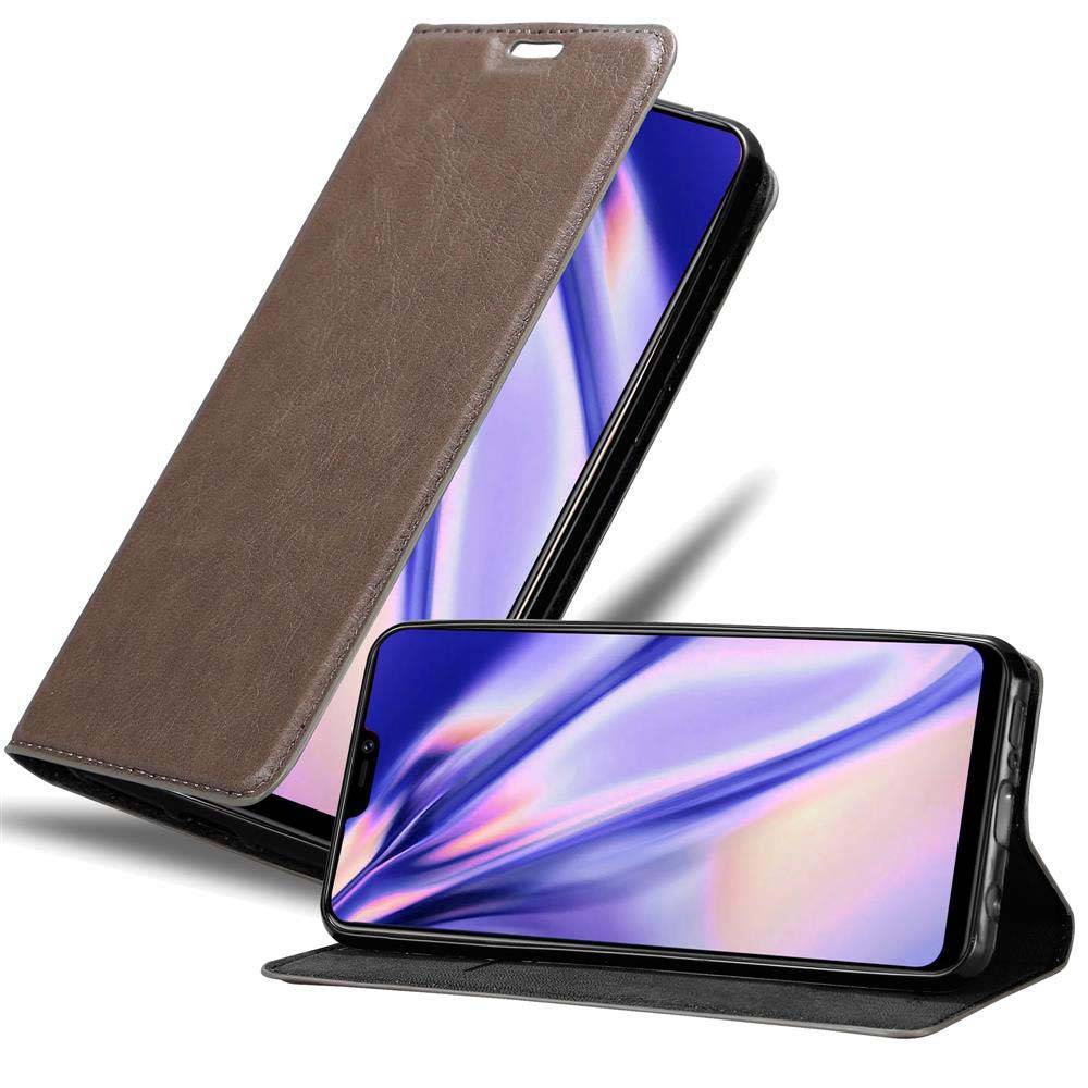 Cadorabo Hülle für Vivo Y85 Schutz Hülle in Braun Handyhülle Etui Case Cover Magnetverschluss