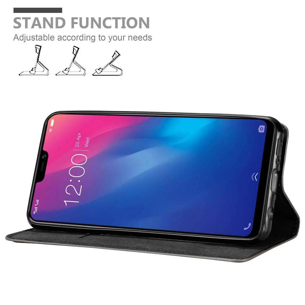Cadorabo Hülle für Vivo Y85 Schutz Hülle in Braun Handyhülle Etui Case Cover Magnetverschluss