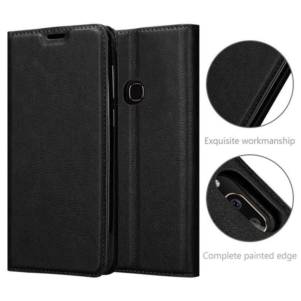 Cadorabo Hülle für Vivo Y85 Schutz Hülle in Schwarz Handyhülle Etui Case Cover Magnetverschluss