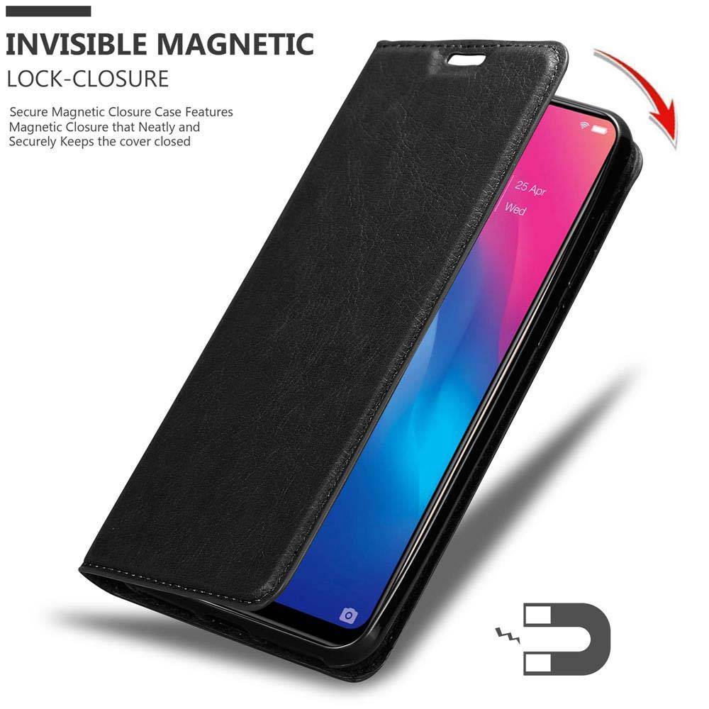 Cadorabo Hülle für Vivo Y85 Schutz Hülle in Schwarz Handyhülle Etui Case Cover Magnetverschluss
