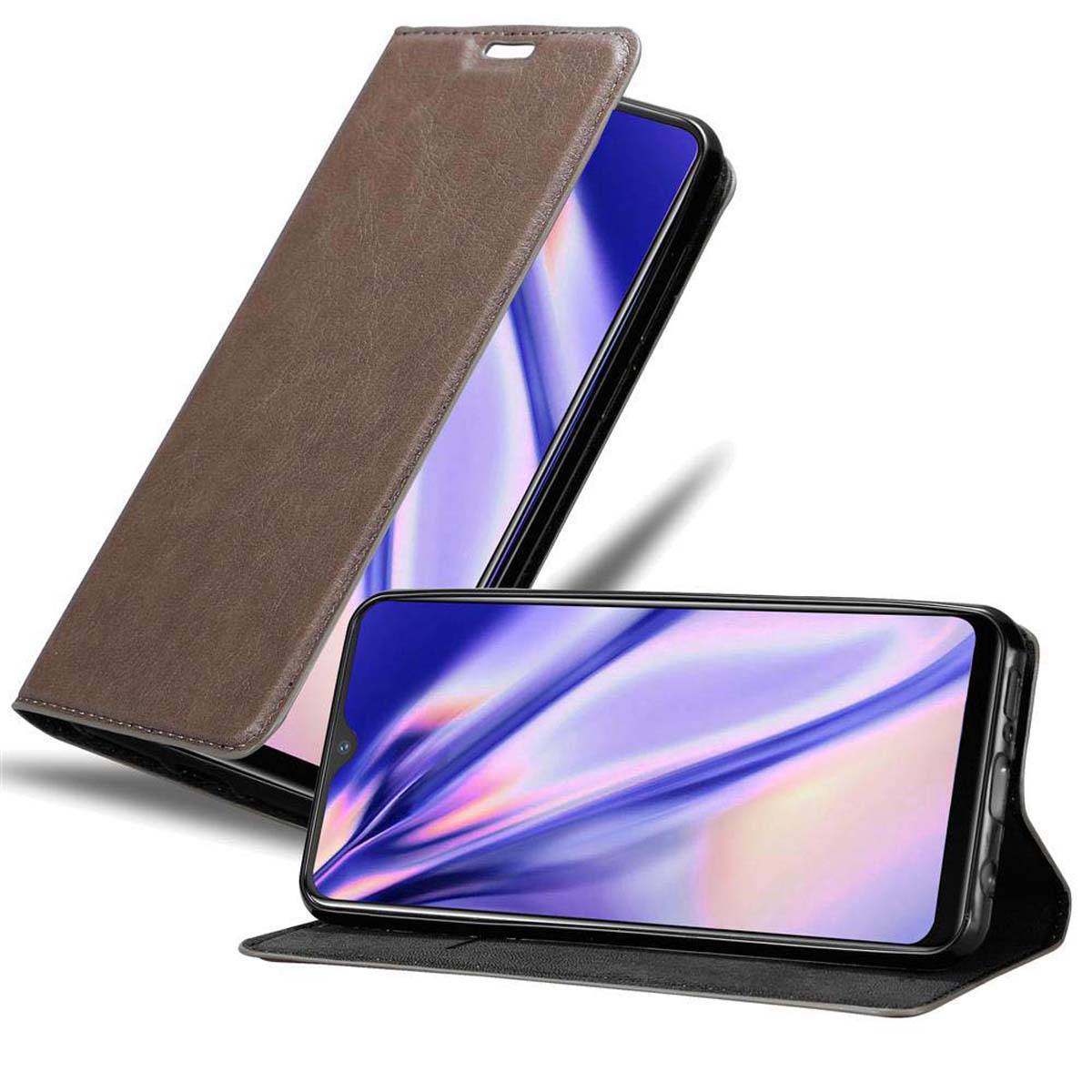 Cadorabo Hülle für Vivo Y95 Schutz Hülle in Braun Handyhülle Etui Case Cover Magnetverschluss