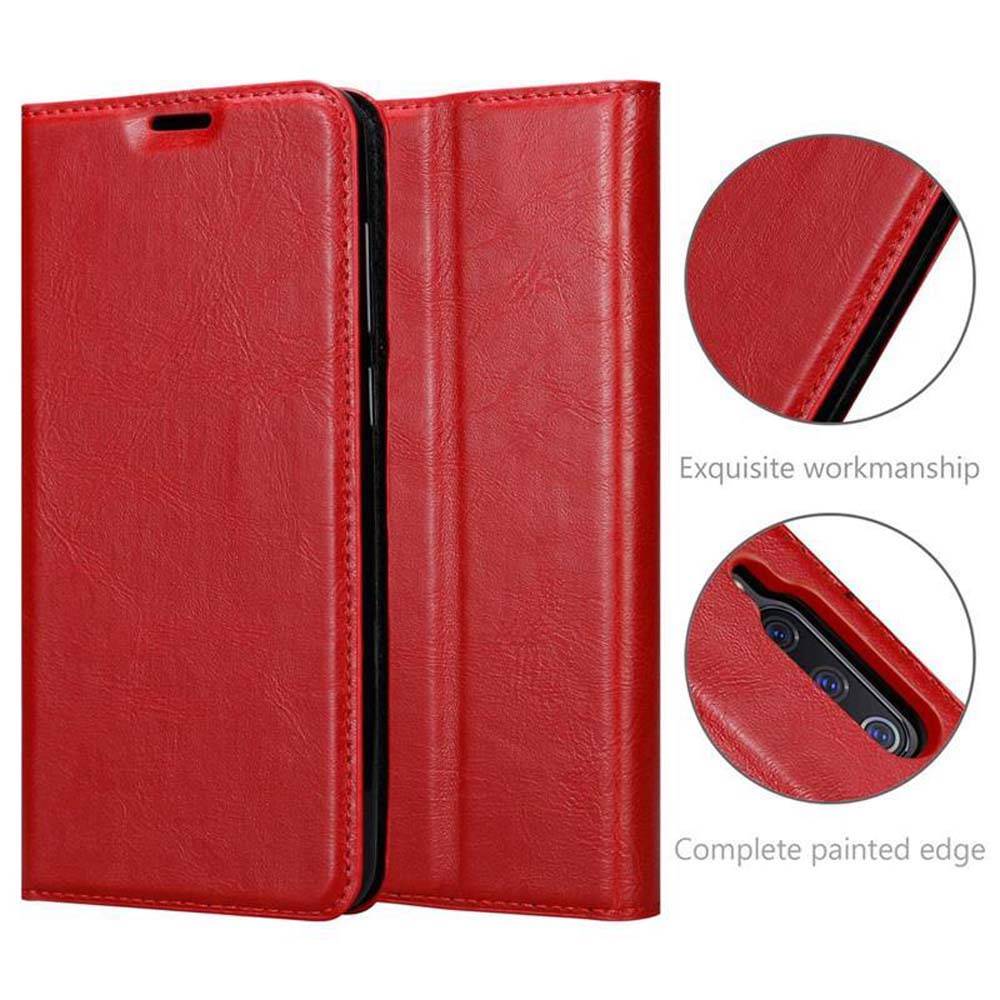 Cadorabo Hülle für Xiaomi Mi 9 Schutz Hülle in Rot Handyhülle Etui Case Cover Magnetverschluss