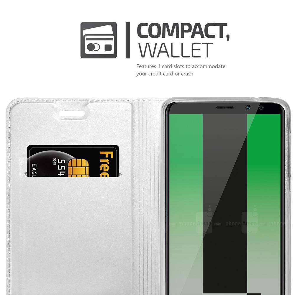 Cadorabo Handyhülle für Huawei MATE 10 LITE Schutz Hülle in Silber Cover Etui Book Case Booklet