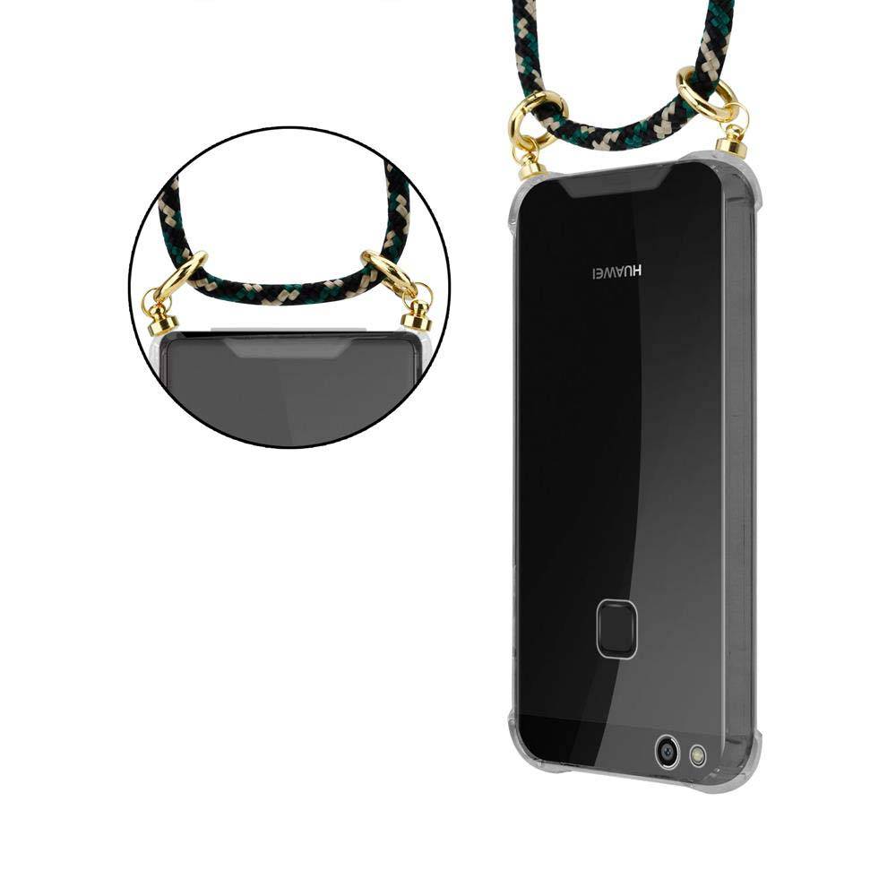 Cadorabo Hülle für Huawei P10 LITE Schutzhülle in Braun Handy Kette Silikon Kordel abnehmbares Etui