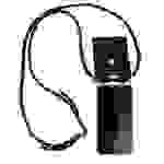 Cadorabo Hülle für Huawei P10 LITE Schutzhülle in Schwarz Handy Kette Silikon Kordel abnehmbares Etui