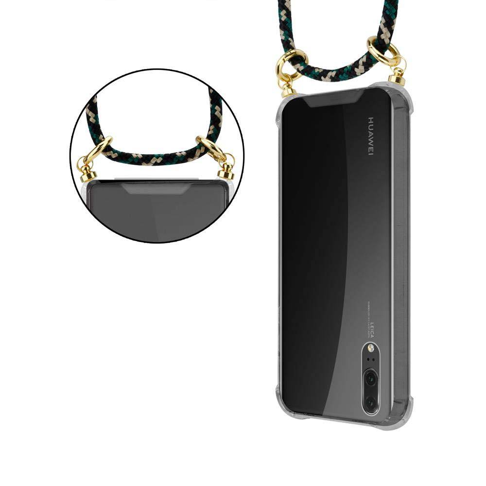 Cadorabo Hülle für Huawei P20 Schutzhülle in Braun Handy Kette Silikon Kordel abnehmbares Etui