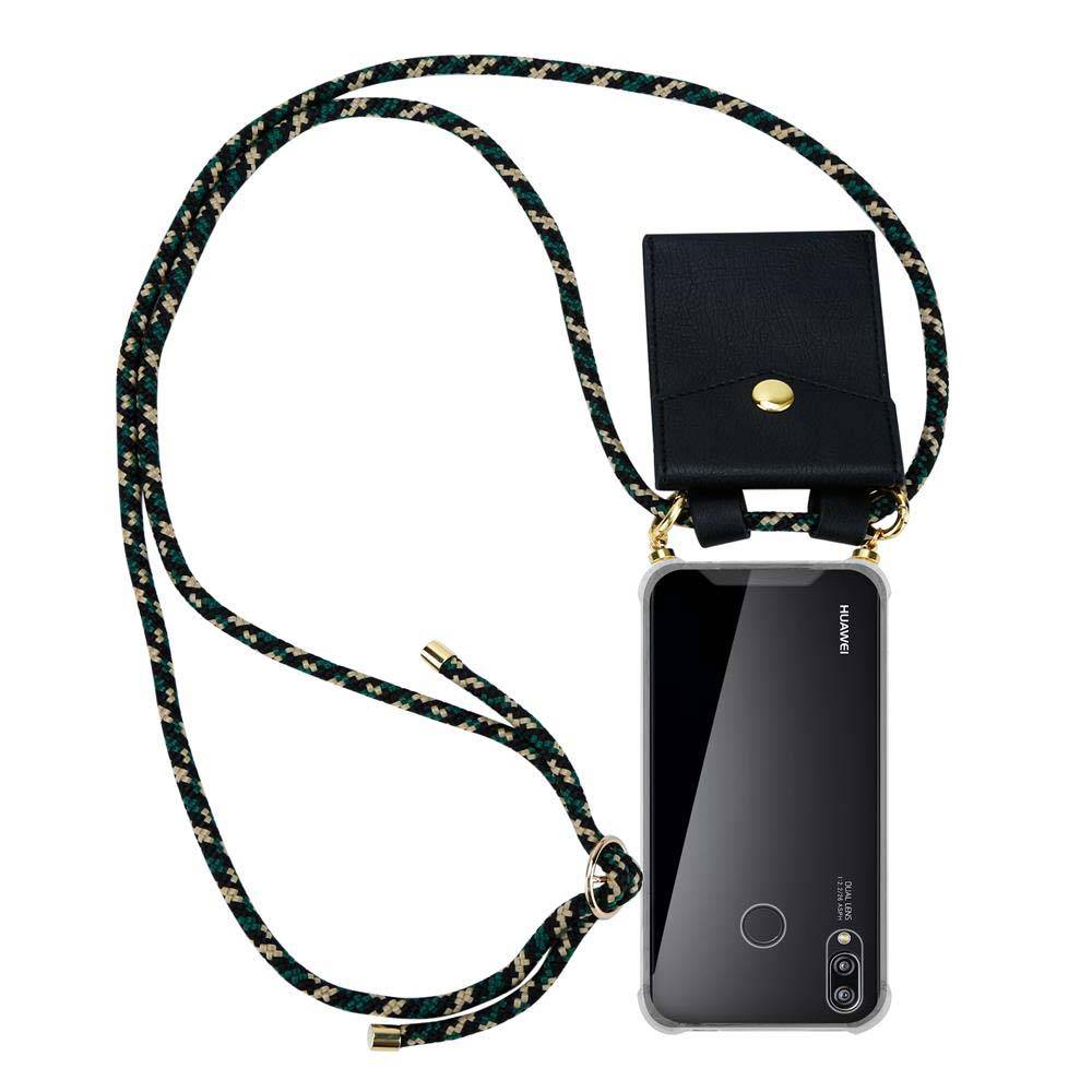 Cadorabo Hülle für Huawei P20 LITE 2018 / NOVA 3E Schutzhülle in Braun Handy Kette Silikon Kordel abnehmbares Etui