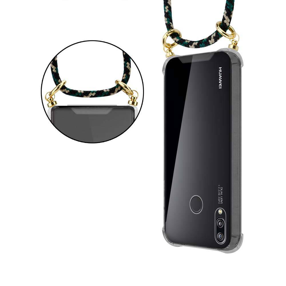 Cadorabo Hülle für Huawei P20 LITE 2018 / NOVA 3E Schutzhülle in Braun Handy Kette Silikon Kordel abnehmbares Etui