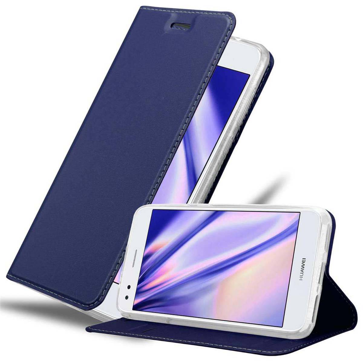 Cadorabo Handyhülle für Huawei Y6 PRO 2017 Schutz Hülle in Blau Cover Etui Book Case Booklet