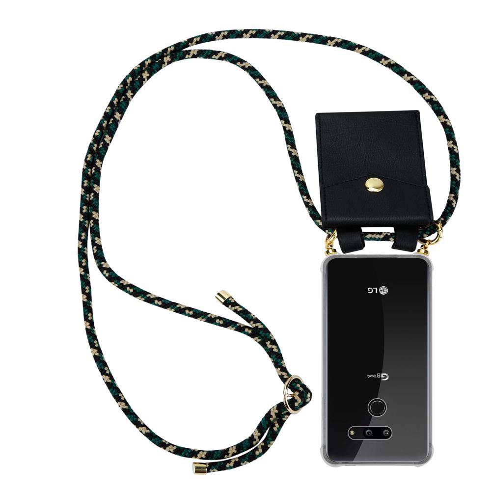 Cadorabo Hülle für LG G8 ThinQ Schutzhülle in Braun Handy Kette Silikon Kordel abnehmbares Etui