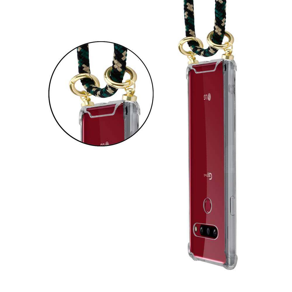 Cadorabo Hülle für LG G8 ThinQ Schutzhülle in Braun Handy Kette Silikon Kordel abnehmbares Etui