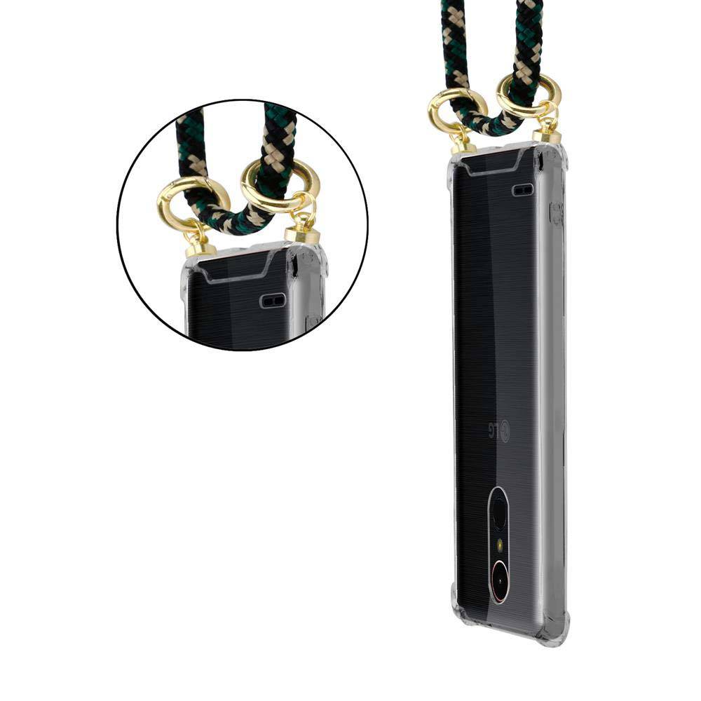 Cadorabo Hülle für LG K10 2017 Schutzhülle in Braun Handy Kette Silikon Kordel abnehmbares Etui