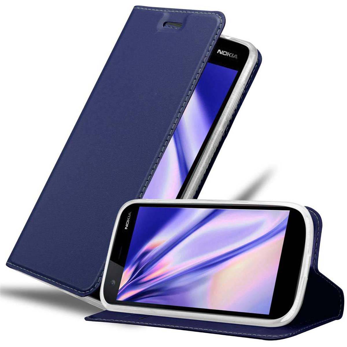 Cadorabo Handyhülle für Nokia 1 2018 Schutz Hülle in Blau Cover Etui Book Case Booklet