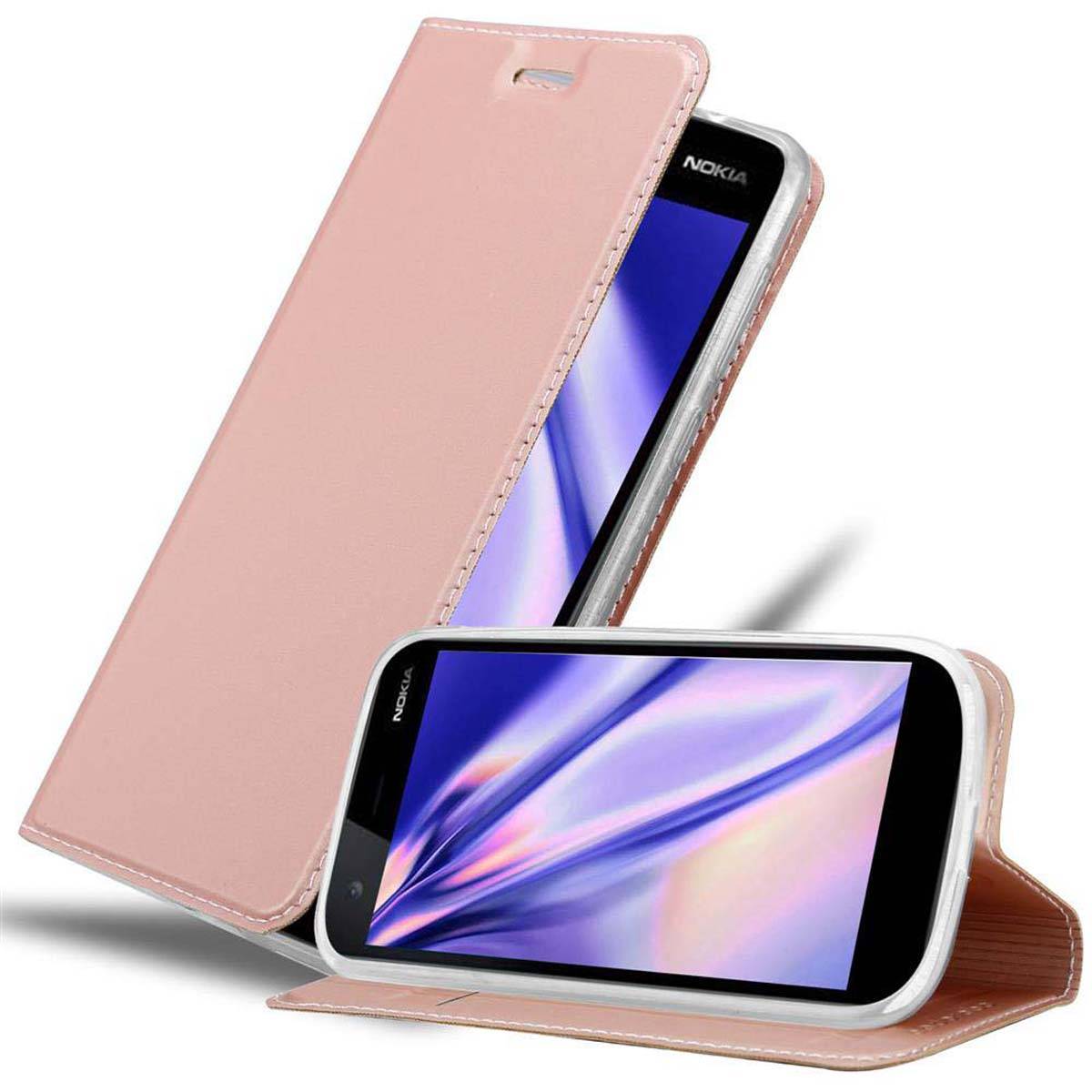 Cadorabo Handyhülle für Nokia 1 2018 Schutz Hülle in Rosa Cover Etui Book Case Booklet