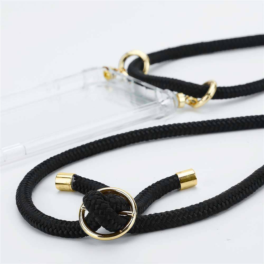 Cadorabo Hülle für Nokia 5 2017 Schutzhülle in Schwarz Handy Kette Silikon Kordel abnehmbares Etui