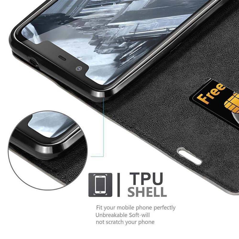 Cadorabo Hülle für Nokia 5.1 PLUS / X5 Schutz Hülle in Braun Handyhülle Etui Case Cover Magnetverschluss