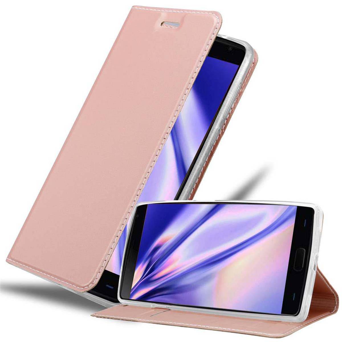 Cadorabo Handyhülle für OnePlus 2 Schutz Hülle in Rosa Cover Etui Book Case Booklet