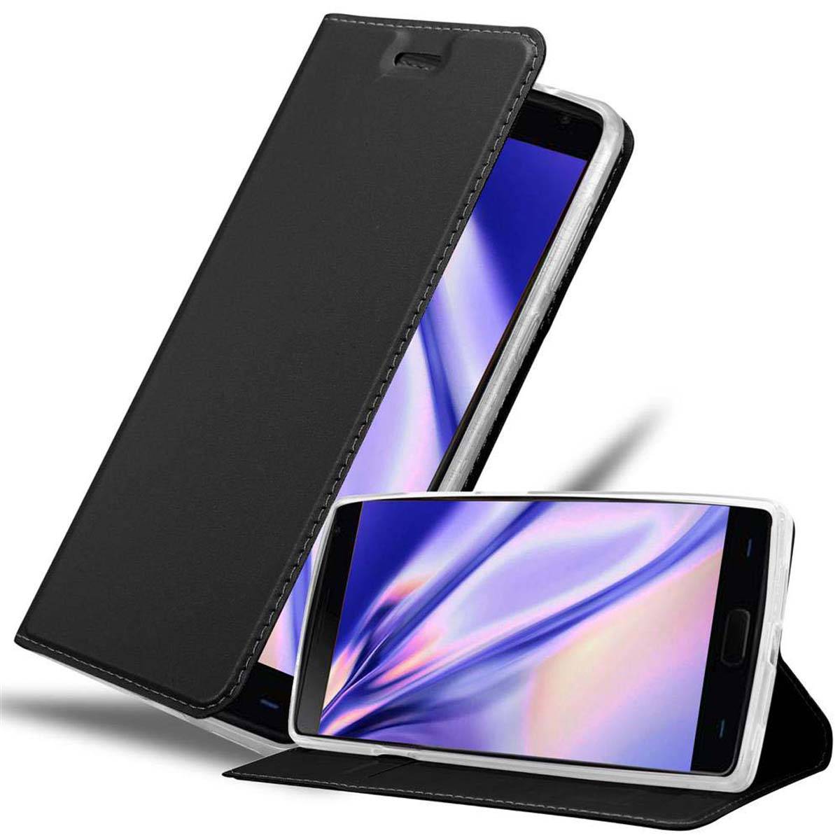 Cadorabo Handyhülle für OnePlus 2 Schutz Hülle in Schwarz Cover Etui Book Case Booklet