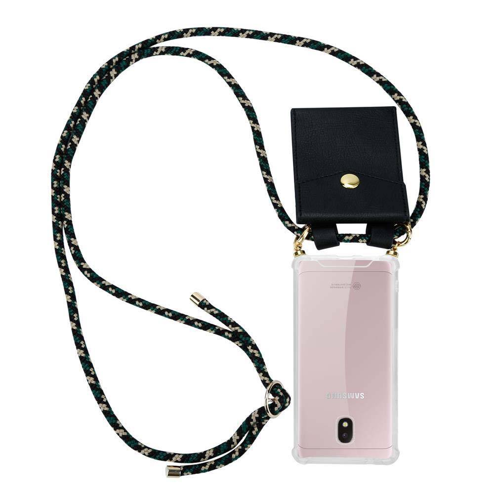 Cadorabo Hülle für Samsung Galaxy J5 2017 Schutzhülle in Braun Handy Kette Silikon Kordel abnehmbares Etui