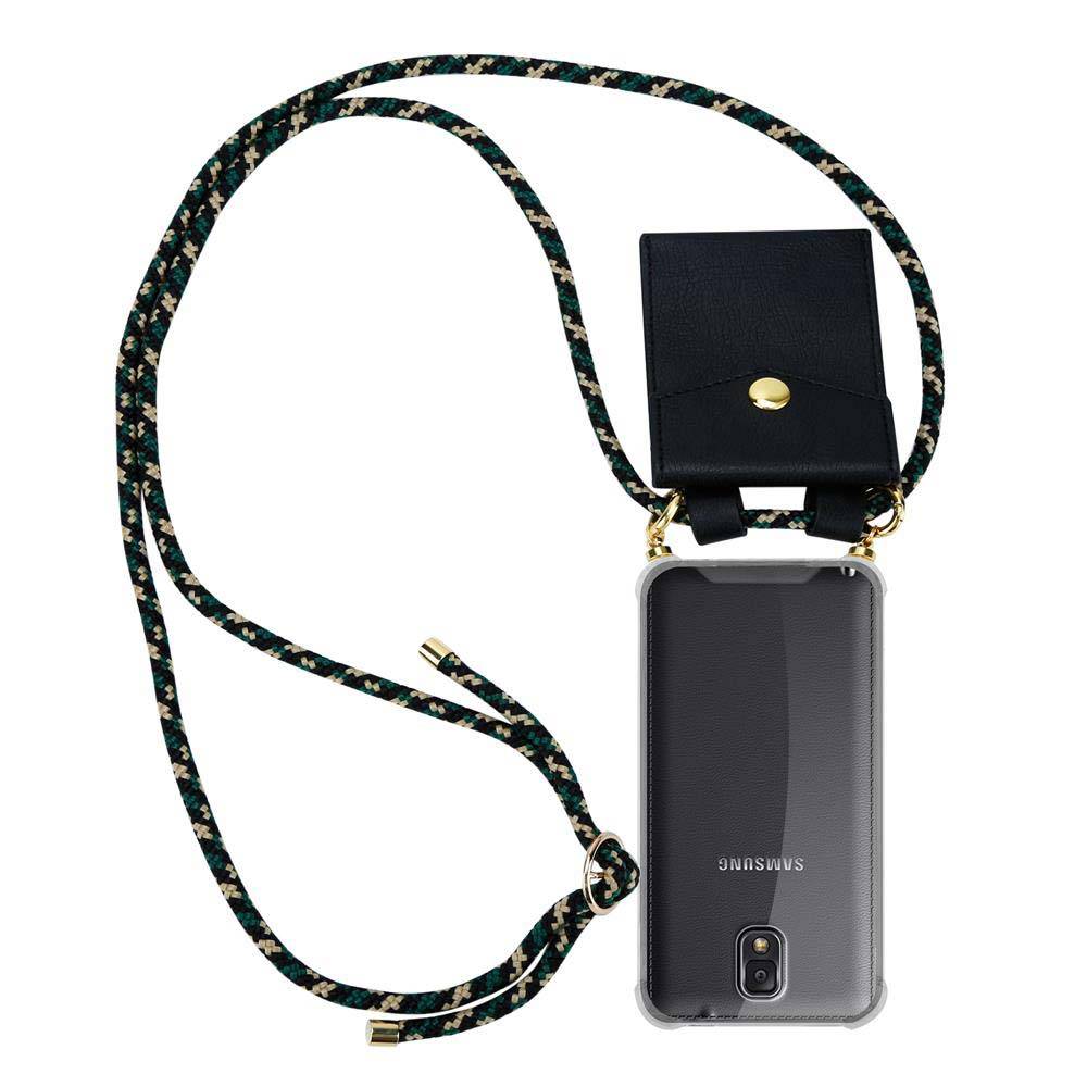 Cadorabo Hülle für Samsung Galaxy NOTE 3 Schutzhülle in Braun Handy Kette Silikon Kordel abnehmbares Etui