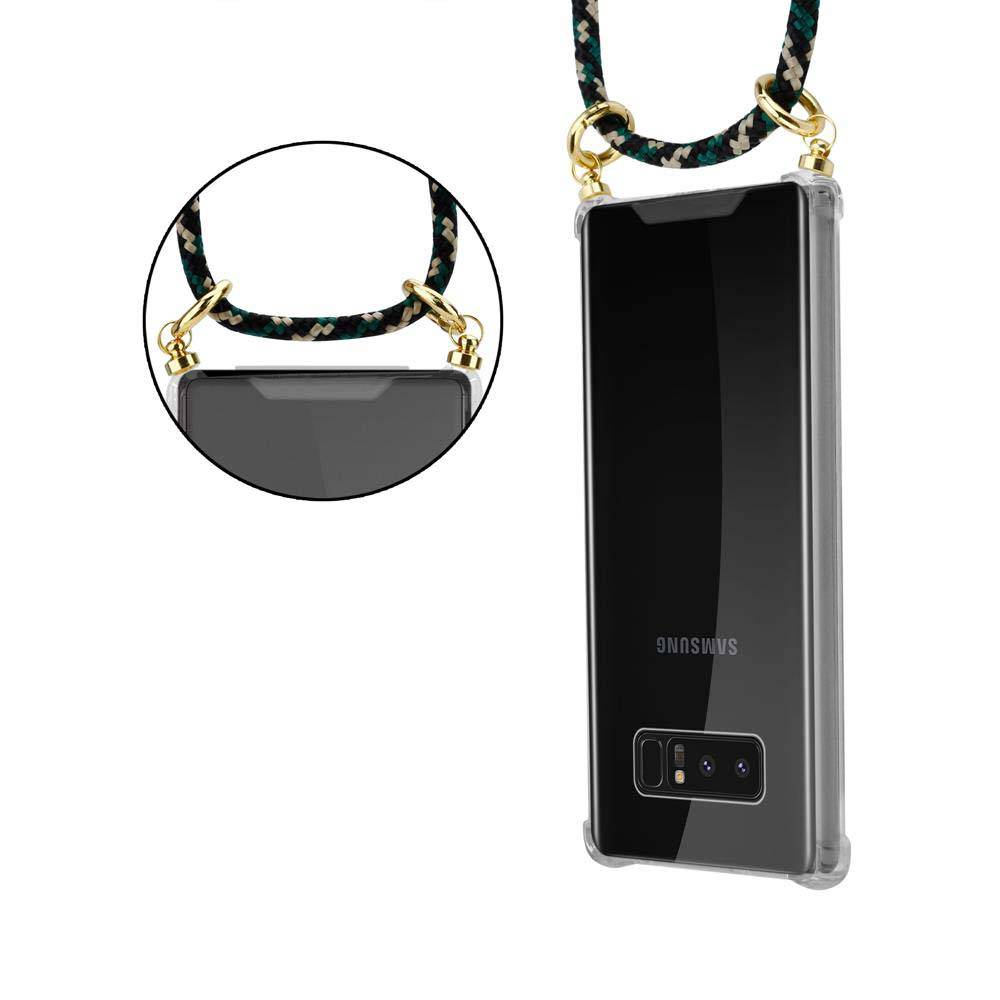 Cadorabo Hülle für Samsung Galaxy NOTE 8 Schutzhülle in Braun Handy Kette Silikon Kordel abnehmbares Etui