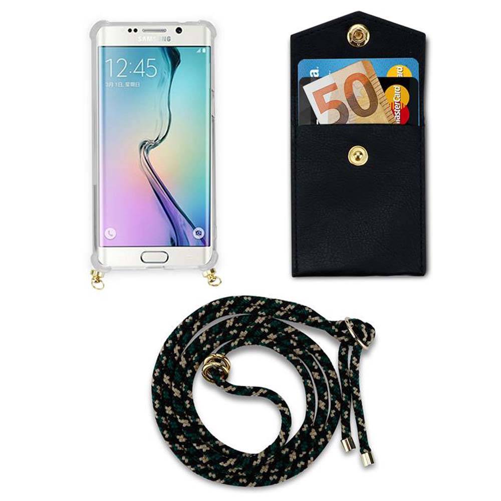 Cadorabo Hülle für Samsung Galaxy S6 Schutzhülle in Braun Handy Kette Silikon Kordel abnehmbares Etui