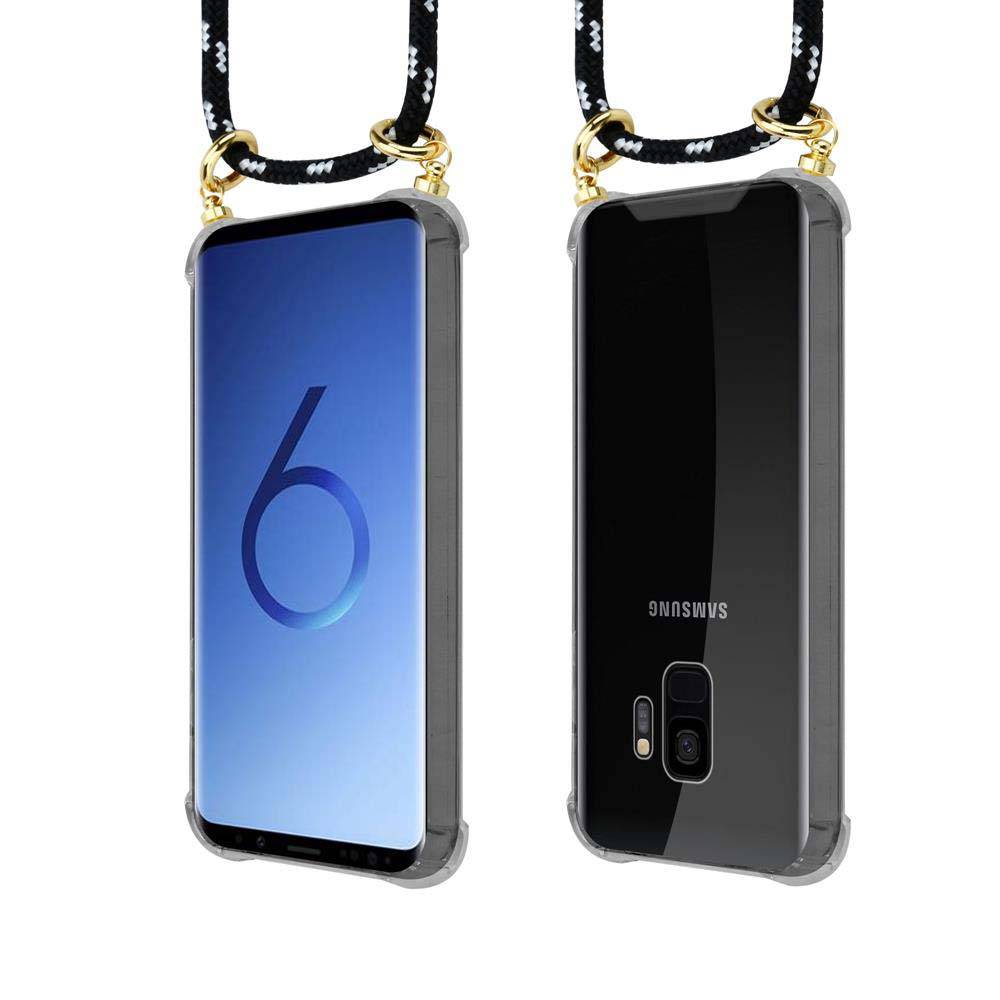 Cadorabo Hülle für Samsung Galaxy S9 Schutzhülle in Schwarz Handy Kette Silikon Kordel abnehmbares Etui