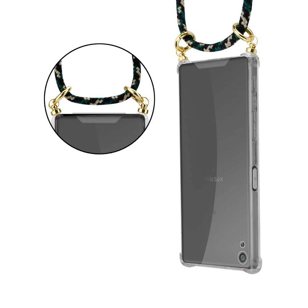 Cadorabo Hülle für Sony Xperia XA Schutzhülle in Braun Handy Kette Silikon Kordel abnehmbares Etui