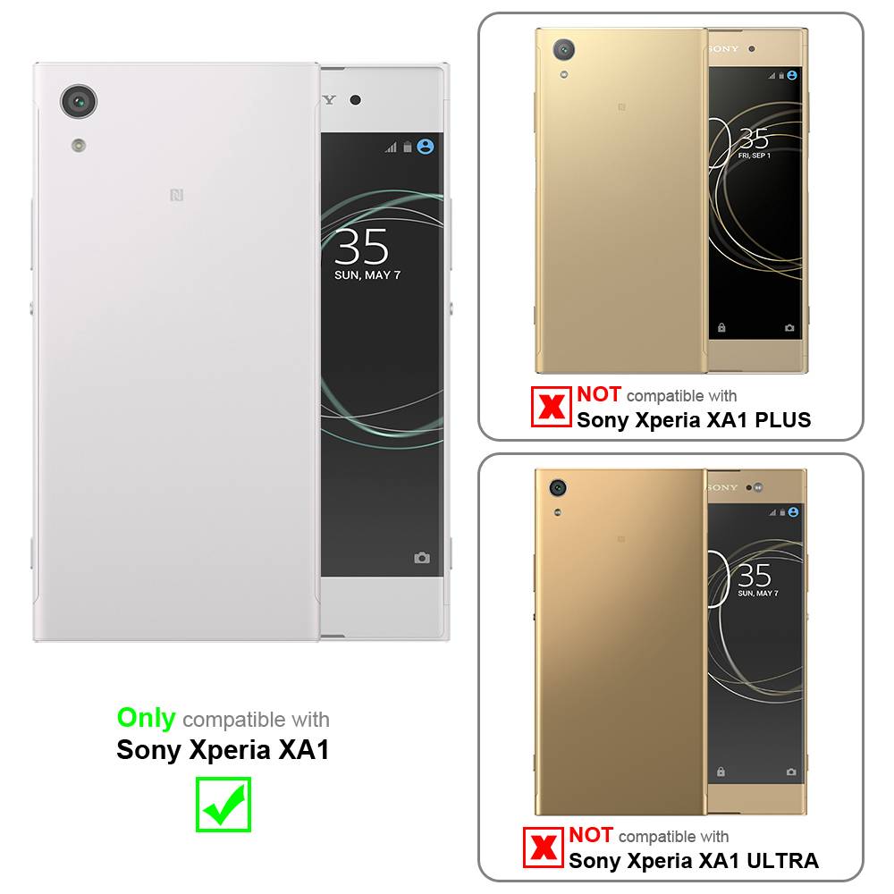Cadorabo Hülle für Sony Xperia XA1 Schutzhülle in Braun Handy Kette Silikon Kordel abnehmbares Etui