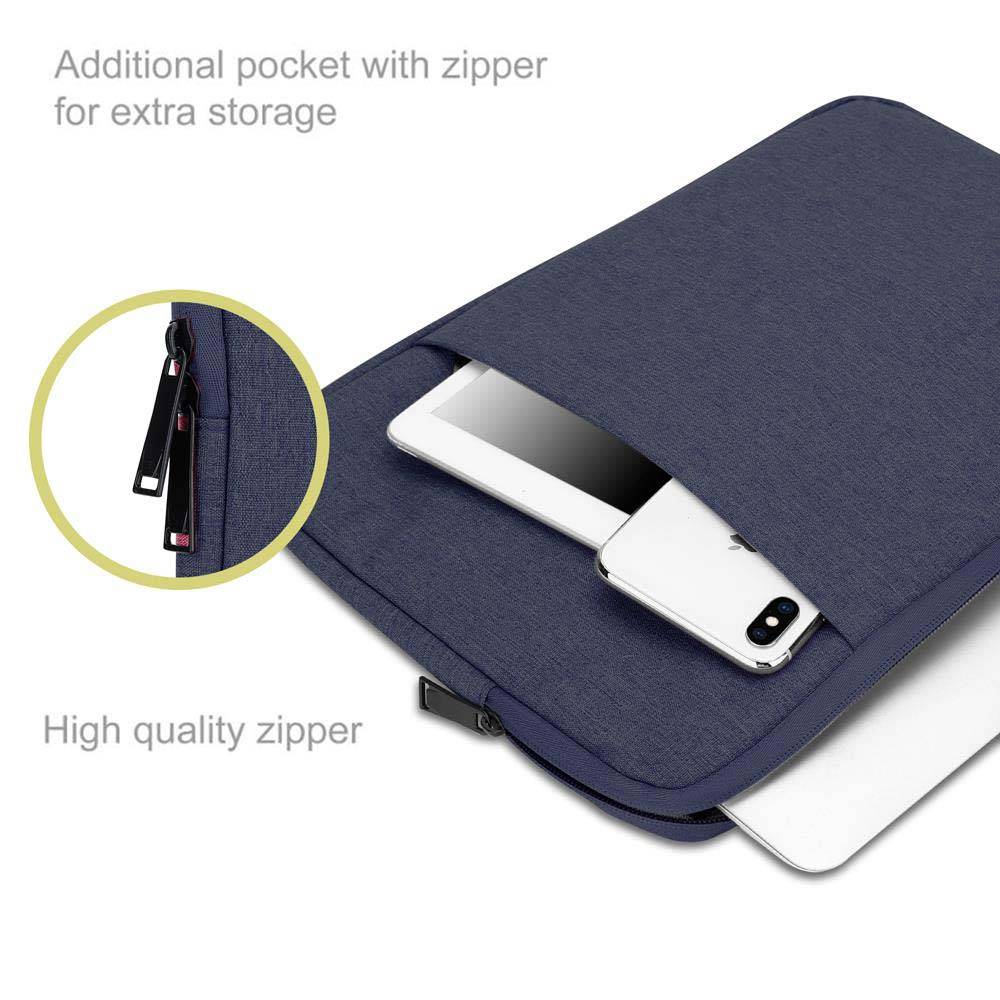 Cadorabo Laptop / Tablet Schutz Tasche 13.3 Zoll in DUNKEL BLAU - Notebook Computer Tasche aus Stoff mit Samt-Innenfutter