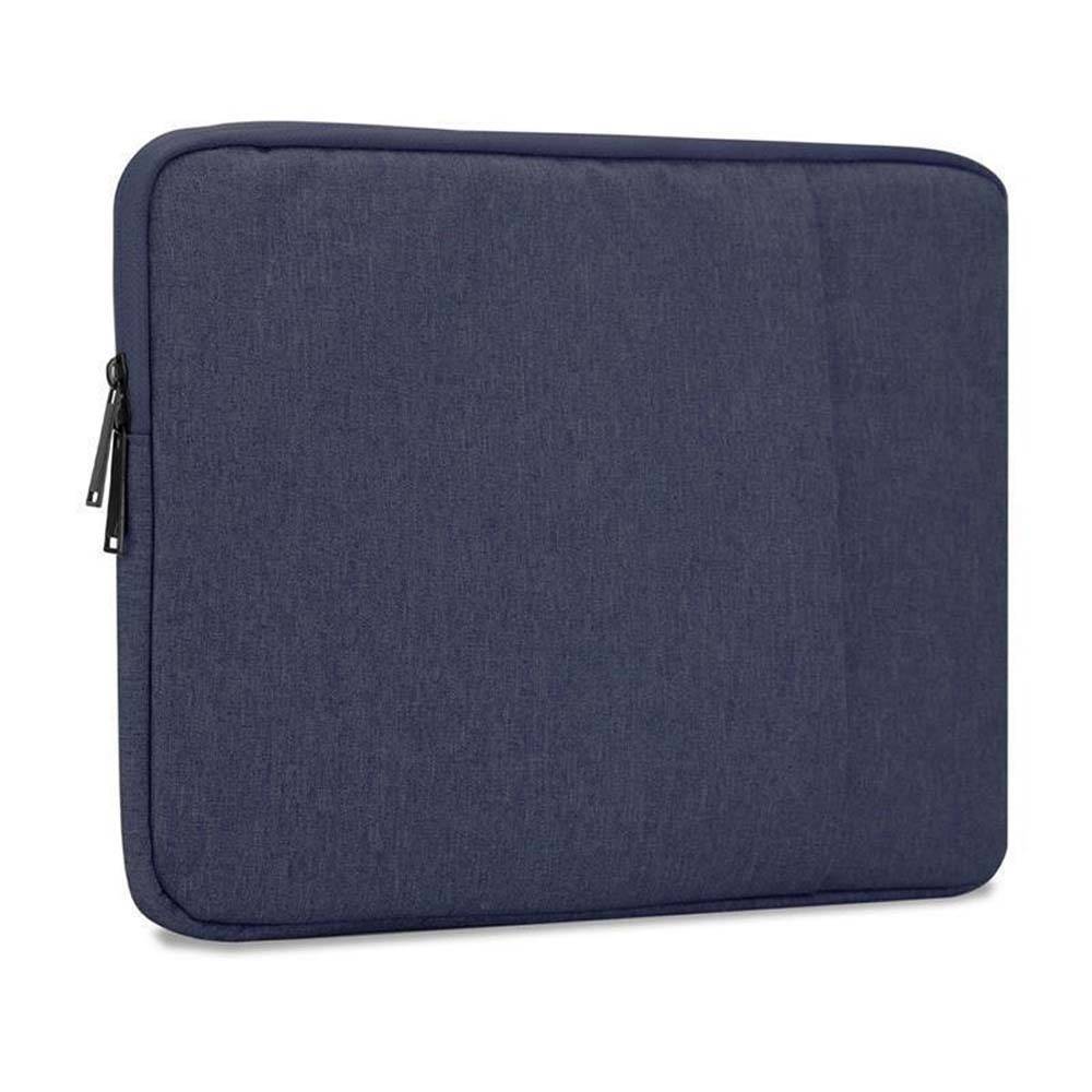 Cadorabo Laptop / Tablet Schutz Tasche 14 Zoll in DUNKEL BLAU - Notebook Computer Tasche aus Stoff mit Samt-Innenfutter