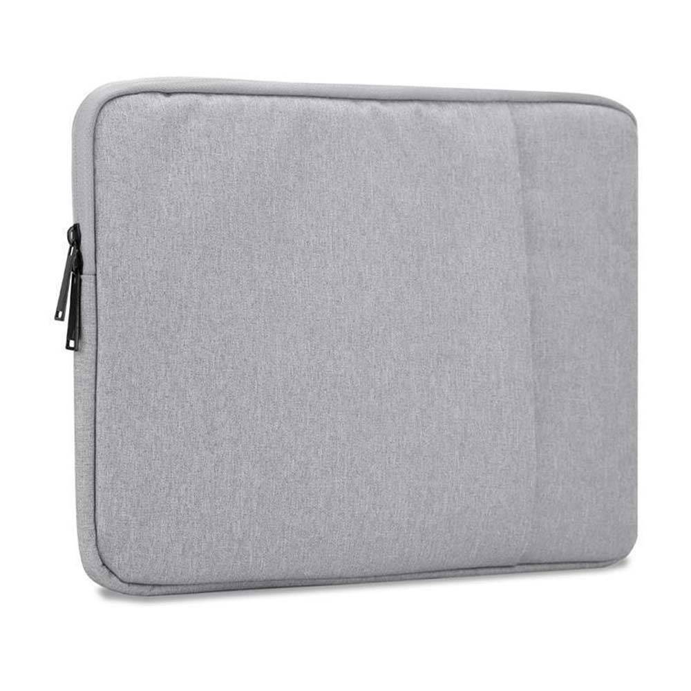 Cadorabo Laptop / Tablet Schutz Tasche 14 Zoll in GRAU - Notebook Computer Tasche aus Stoff mit Samt-Innenfutter