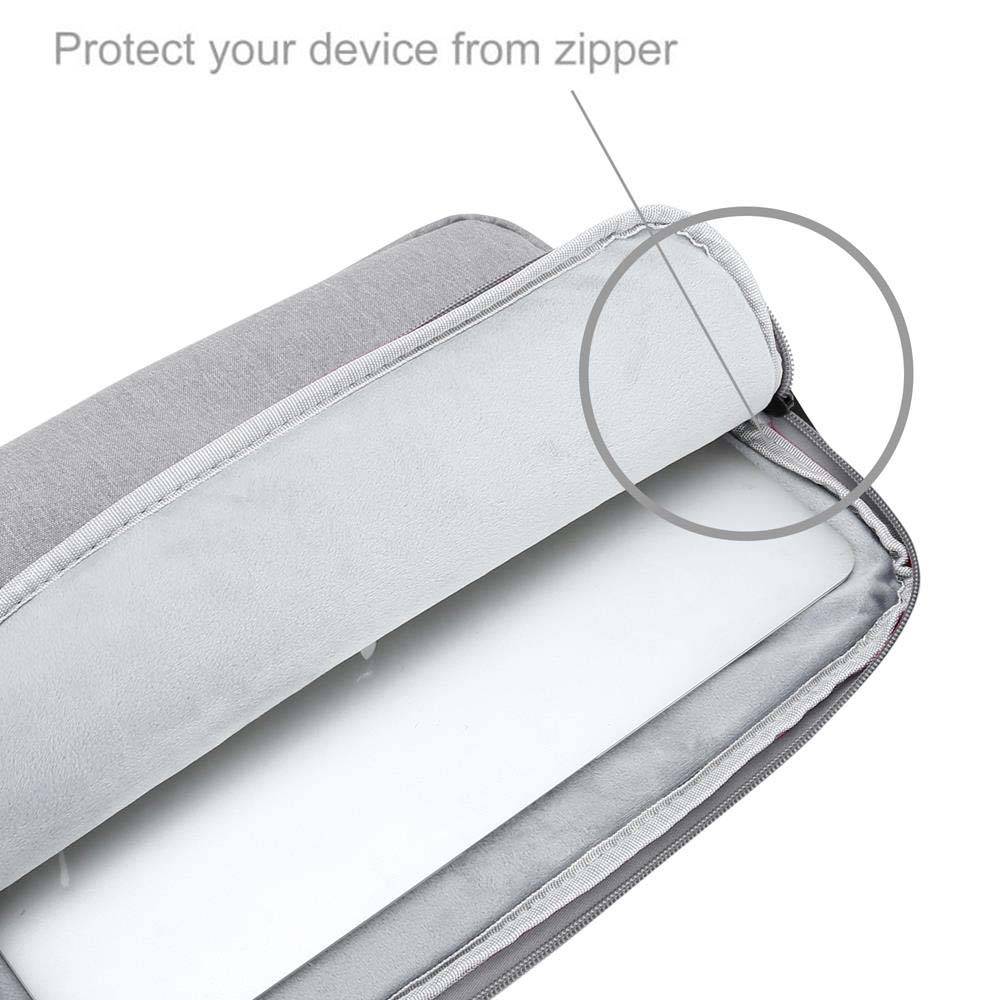 Cadorabo Laptop / Tablet Schutz Tasche 14 Zoll in GRAU - Notebook Computer Tasche aus Stoff mit Samt-Innenfutter