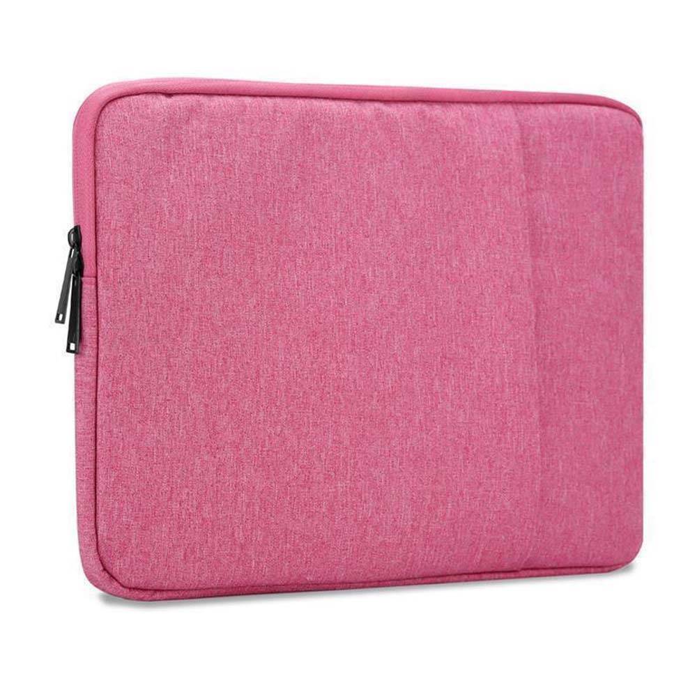 Cadorabo Laptop / Tablet Schutz Tasche 14 Zoll in PINK - Notebook Computer Tasche aus Stoff mit Samt-Innenfutter
