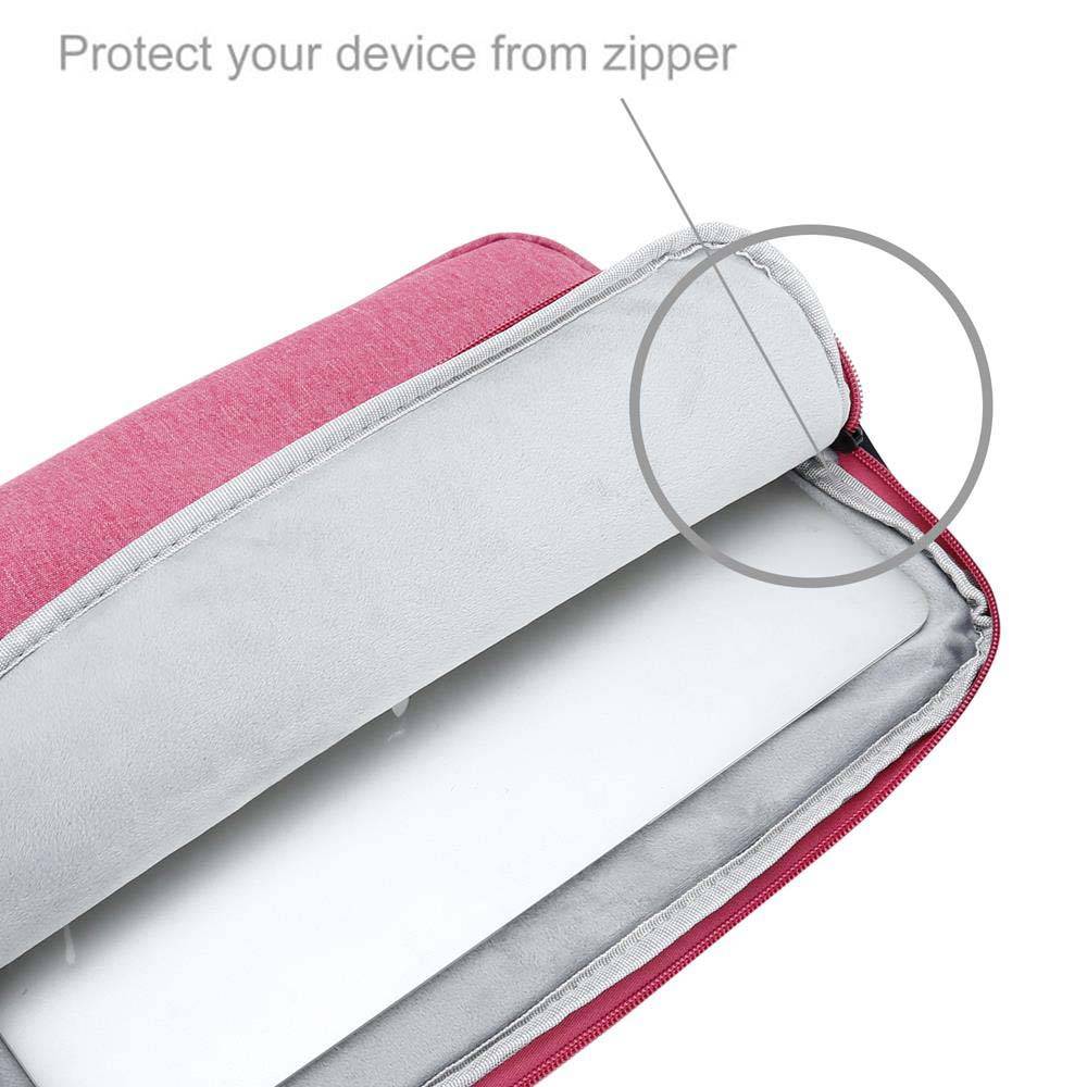 Cadorabo Laptop / Tablet Schutz Tasche 14 Zoll in PINK - Notebook Computer Tasche aus Stoff mit Samt-Innenfutter