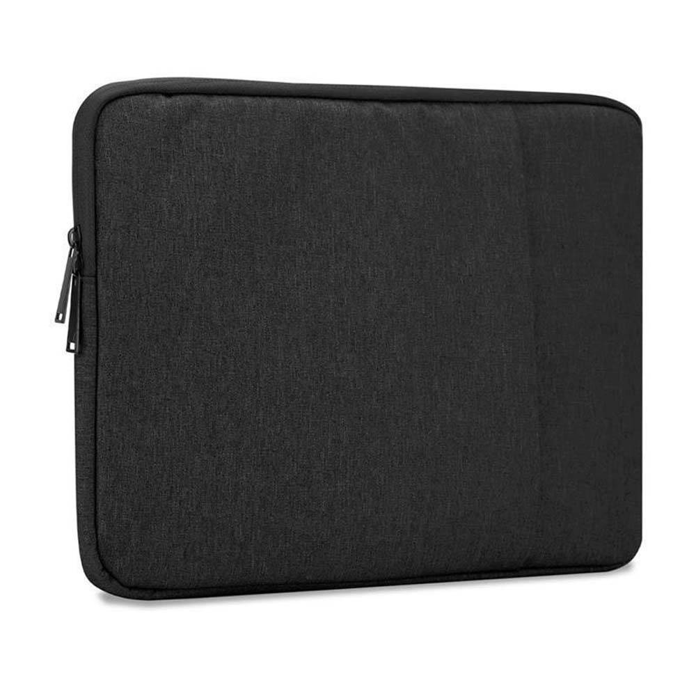 Cadorabo Laptop / Tablet Schutz Tasche 14 Zoll in SCHWARZ - Notebook Computer Tasche aus Stoff mit Samt-Innenfutter