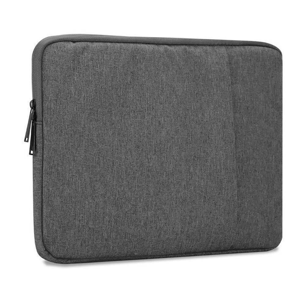 Cadorabo Laptop / Tablet Schutz Tasche 15.6 Zoll in DUNKEL GRAU - Notebook Computer Tasche aus Stoff mit Samt-Innenfutter