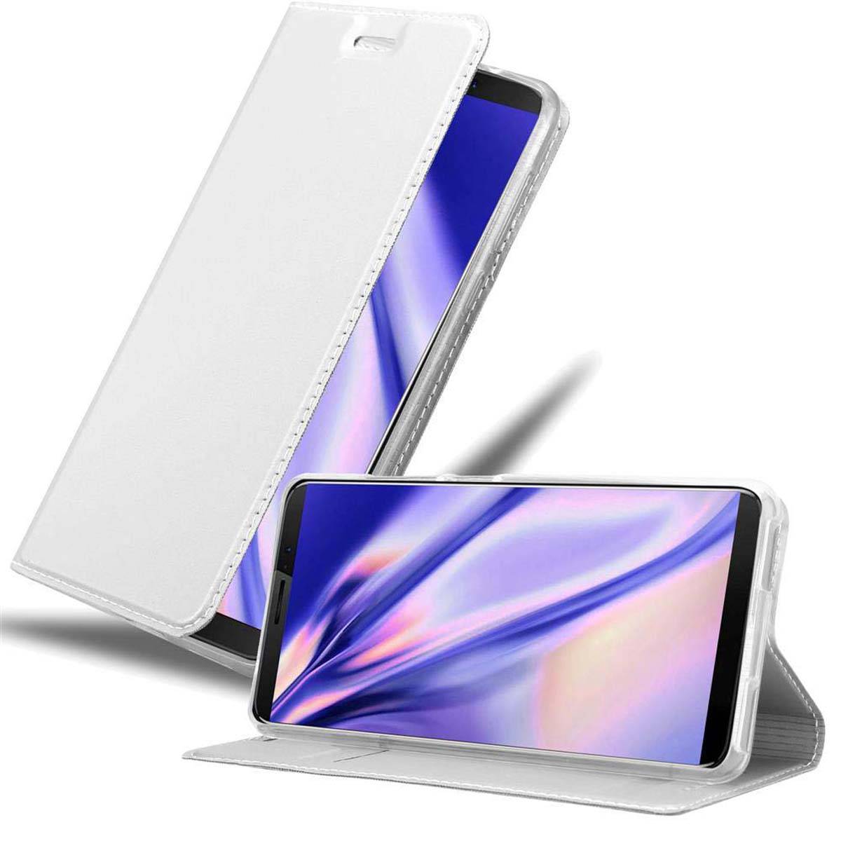 Cadorabo Handyhülle für Cubot J3 PRO Schutz Hülle in Silber Cover Etui Book Case Booklet