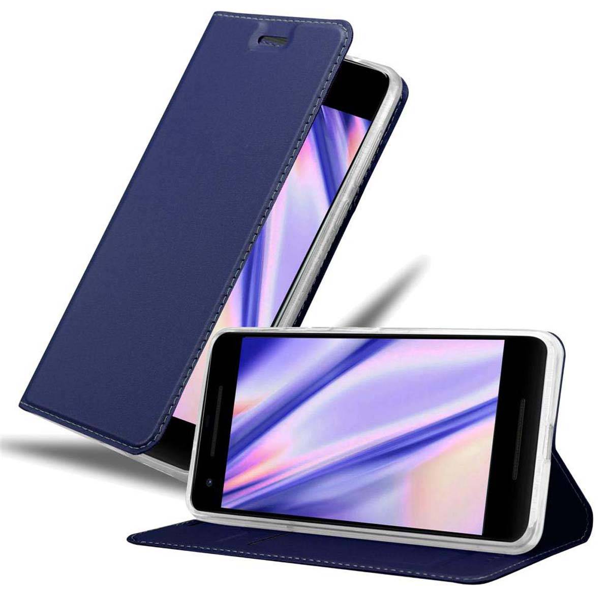 Cadorabo Handyhülle für Google PIXEL 2 XL Schutz Hülle in Blau Cover Etui Book Case Booklet
