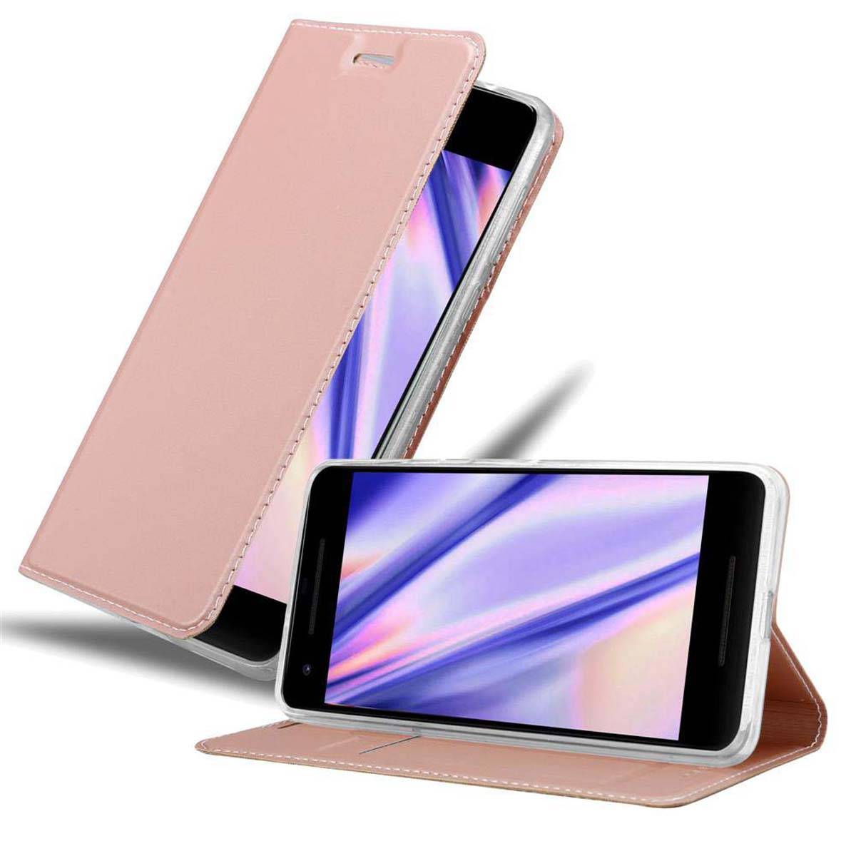 Cadorabo Handyhülle für Google PIXEL 2 XL Schutz Hülle in Rosa Cover Etui Book Case Booklet