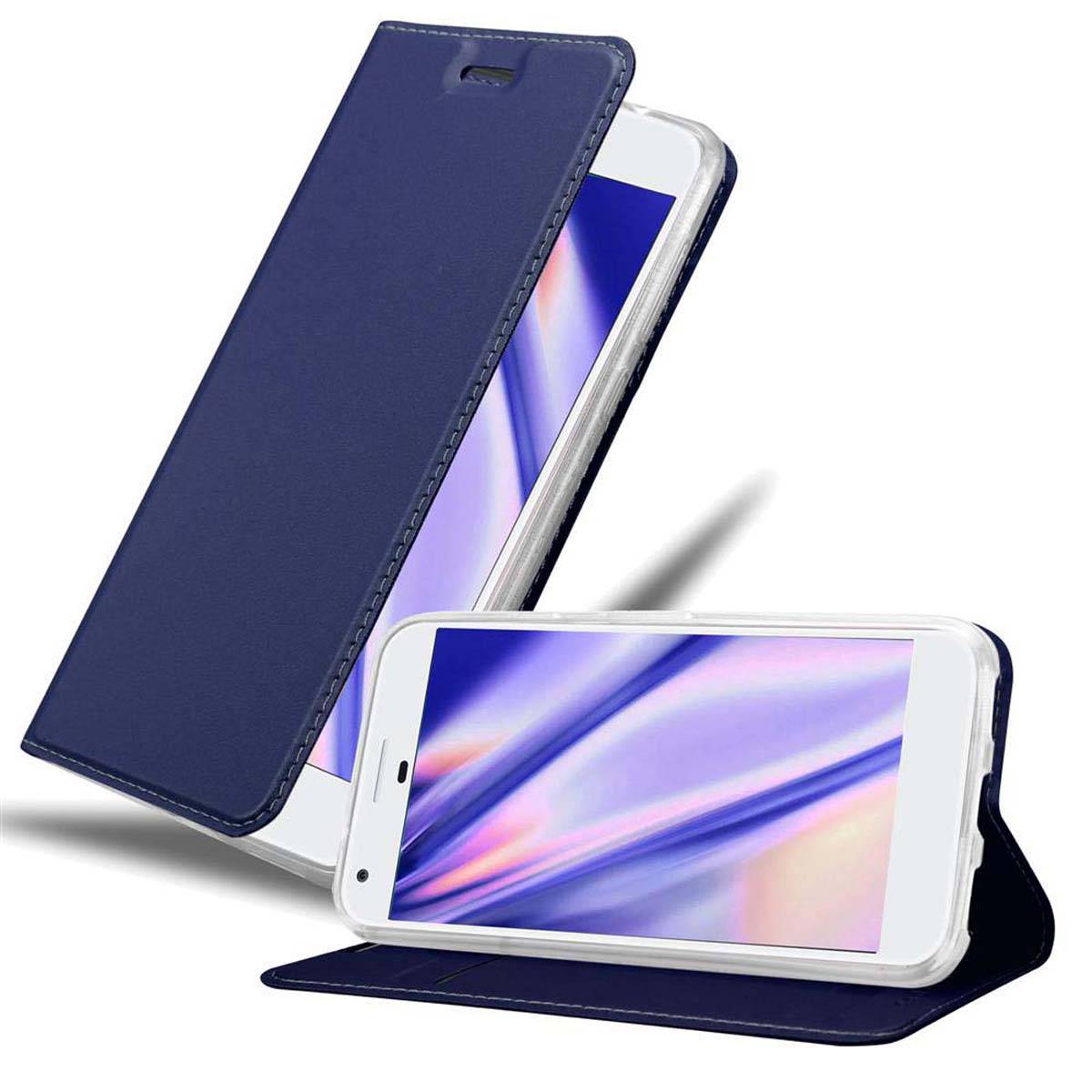 Cadorabo Handyhülle für Google PIXEL Schutz Hülle in Blau Cover Etui Book Case Booklet