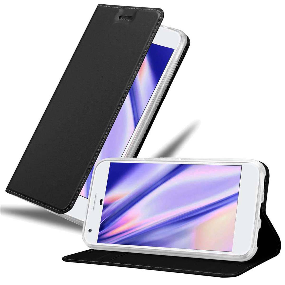Cadorabo Handyhülle für Google PIXEL Schutz Hülle in Schwarz Cover Etui Book Case Booklet