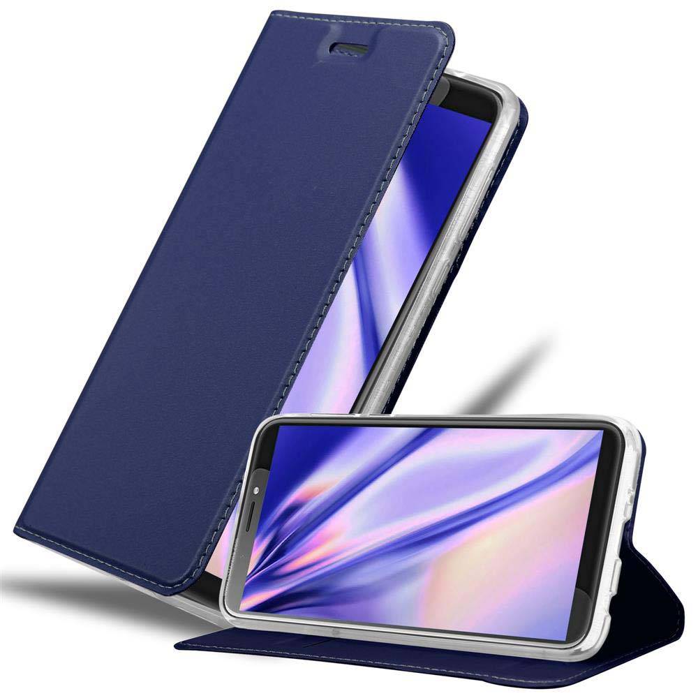 Cadorabo Handyhülle für HTC Desire 12 PLUS Schutz Hülle in Blau Cover Etui Book Case Booklet