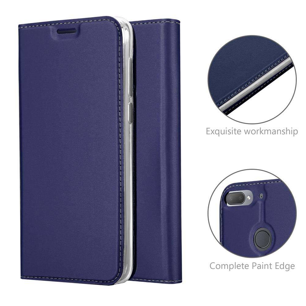 Cadorabo Handyhülle für HTC Desire 12 PLUS Schutz Hülle in Blau Cover Etui Book Case Booklet